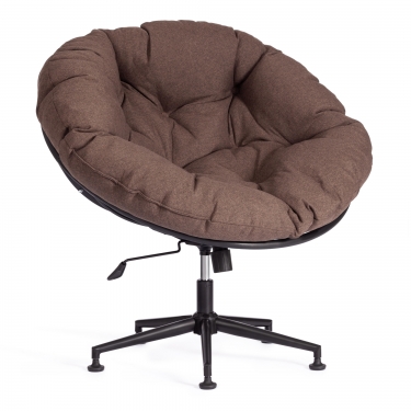 Кресло Tetchair CLOUDE рогожка/металл, 97х98х90-96см, коричневый, 3М7-147