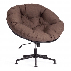 Кресло Tetchair CLOUDE рогожка/металл, 97х98х90-96см, коричневый, 3М7-147