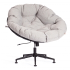 Кресло Tetchair CLOUDE рогожка/металл, 97х98х90-96см, серо-бежевый, 3M 16/2