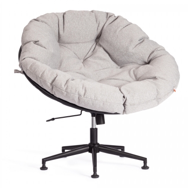 Кресло Tetchair CLOUDE рогожка/металл, 97х98х90-96см, серо-бежевый, 3M 16/2