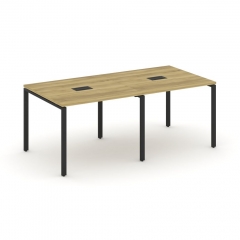 Стол переговорный 2 столешницы Рива CONCEPT CN.PRG-021 Дуб Винченцо Черный