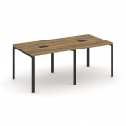 Стол переговорный 2 столешницы Рива CONCEPT CN.PRG-021 Сандал Янтарный Черный