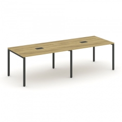 Стол переговорный 2 столешницы Рива CONCEPT CN.PRG-022 Дуб Винченцо Антрацит