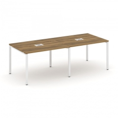 Стол переговорный 2 столешницы Рива CONCEPT CN.PRG-022 Сандал Янтарный Белый