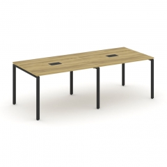 Стол переговорный 2 столешницы Рива CONCEPT CN.PRG-022 Дуб Винченцо Черный