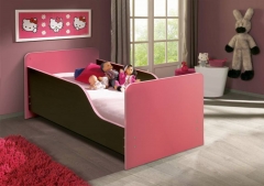 Кровать детская Матрица с бортом Малышка 2 6001400 Венге/Ярко-розовый