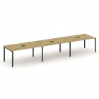 Стол переговорный 3 столешницы Рива CONCEPT CN.PRG-034 Дуб Винченцо Черный