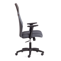 Кресло Tetchair PRACTIC PLT ткань/кож/зам, серый/металлик, TW-12/W-12/36