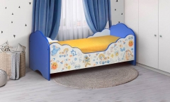 Кровать детская Матрица с фотопечатью Малышка 3 6001400 Белый/Синий