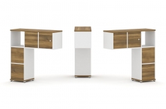 Надставка на стол низкая двухсторонняя + задняя стенка 4 шт. + блок с 2-мя ящиками 2 шт. + распашной фасад 2 шт. Рива CONCEPT CN.DNN-004 Сандал