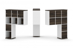 Надставка на стол высокая односторонняя + задняя стенка 8 шт. + блок с 2-мя ящиками 2 шт. + распашной фасад 3 шт. Рива CONCEPT CN.ONV-006 Дуб Мали