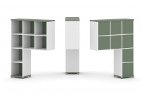 Надставка на стол высокая односторонняя + задняя стенка 8 шт. + блок с 2-мя ящиками 2 шт. + распашной фасад 3 шт. Рива CONCEPT CN.ONV-006 Кобо Белый
