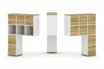 Надставка на стол высокая односторонняя + задняя стенка 8 шт. + блок с 2-мя ящиками 2 шт. + распашной фасад 3 шт. Рива CONCEPT CN.ONV-006 Дуб Винченцо