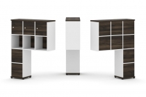 Надставка на стол высокая односторонняя + задняя стенка 8 шт. + блок с 2-мя ящиками 2 шт. + распашной фасад 3 шт. Рива CONCEPT CN.ONV-006 Дуб Мали