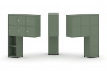 Надставка на стол высокая односторонняя + задняя стенка 8 шт. + распашной фасад 6 шт. Рива CONCEPT CN.ONV-008 Кобо Черный металл