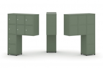 Надставка на стол высокая односторонняя + задняя стенка 8 шт. + распашной фасад 8 шт. Рива CONCEPT CN.ONV-010 Кобо Черный металл