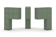 Надставка на стол высокая односторонняя + задняя стенка 8 шт. + распашной фасад 8 шт. Рива CONCEPT CN.ONV-010 Кобо Черный металл