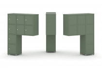 Надставка на стол высокая двухсторонняя + задняя стенка 8 шт. + блок с 2-мя ящиками 2 шт. + распашной фасад 6 шт. Рива CONCEPT CN.DNV-004 Кобо Белый