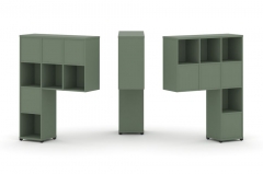 Надставка на стол высокая двухсторонняя + задняя стенка 8 шт. Рива CONCEPT CN.DNV-005 Кобо Белый металл