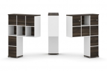 Надставка на стол высокая двухсторонняя + задняя стенка 8 шт. + блок с 1-м ящиком 2 шт. + распашной фасад 2 шт. Рива CONCEPT CN.DNV-007 Дуб Мали Белый