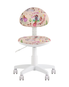 Кресло компьютерное детское Stool Group УМКА Princesski пластик белый