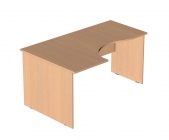 Стол компьютерный угловой Альтерна Р.СКУ-16 левый Дуб Молочный