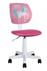 Кресло компьютерное детское Stool Group ЛОЛО Unicorn пластик белый