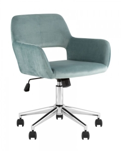 Кресло офисное Stool Group ROSS велюр серо-зеленый