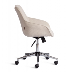 Кресло Tetchair DUBLIN хром вельвет, молочный