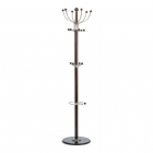 Вешалка Tetchair Hanami mod. GH-8617 дерево/хром/мрамор, 37 x 37 x 175 см, Black Черный / Walnut Орех