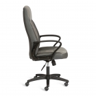 Кресло Tetchair INTER 24 кож/зам/флок/ткань, серый/металлик, C-36/29/TW-12