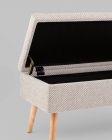 Банкетка Stool Group Сторми с ящиком серо-бежевый