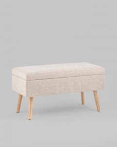 Банкетка Stool Group Сторми с ящиком серо-бежевый