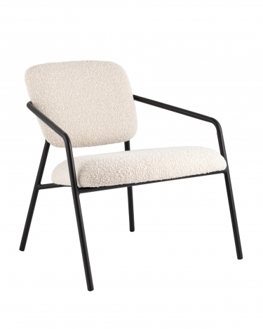 Кресло лаунж Stool Group Rooney букле белый