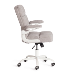 Кресло офисное Tetchair Lugano Wh ткань teddy, светло-серый