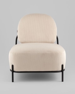 Кресло Stool Group Стоун К велюр рельефный молочный