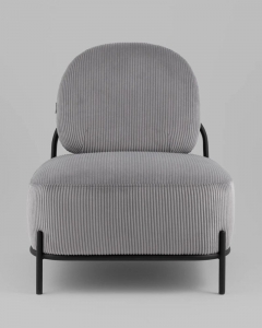 Кресло Stool Group Стоун К велюр рельефный светло-серый