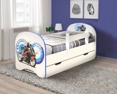 Кровать детская Матрица с фотопечатью с 1 ящиком 7001400 Мотоцикл