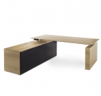 TESLA Стол письм. с тумбой SX СВ.ЭВКАЛИПТ/ЧЕРНЫЙ Profoffice 110 103 ECL-L BL