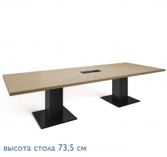 RENZ/TESLA Стол д/перегов L320 СВ.ЭВКАЛИПТ/ЧЕРНЫЙ Profoffice 104 402 ECL_L BL