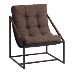 Кресло Tetchair Charli / Чарли без подлокотника рогожка, коричневый, 3М7-147, 70х70х84 см