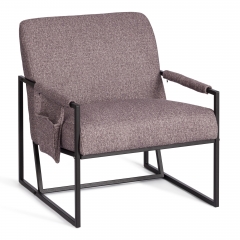 Кресло Tetchair Charli LUX/Чарли Люкс велюр/букле, VT shape wood rose, 70х80х82 см