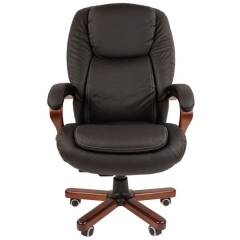 Кресло руководителя Chairman CHAIRMAN 408 кожа/экокожа, черный