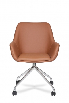 Кресло офисное Мирэй Групп МГ-24 В ХРОМ ПАУК 4 ЛУЧА