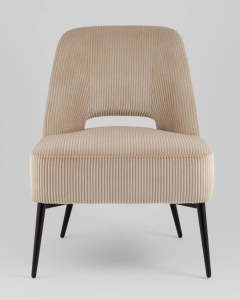 Кресло лаунж Stool Group Бостон велюр рельефный бежевый