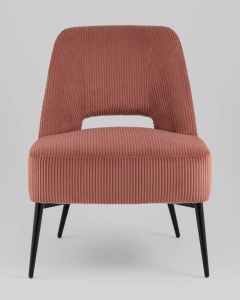 Кресло лаунж Stool Group Бостон велюр рельефный коралловый