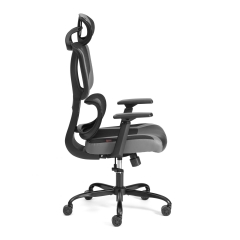 Кресло Tetchair iCobra ткань / иск. кожа, черный / серый