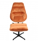 Кресло Stool Group Оррелл терракотовый с оттоманкой