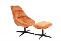 Кресло Stool Group Оррелл терракотовый с оттоманкой