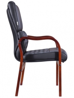 Стул руководителя Everprof Everprof President Wood CF Экокожа Черный